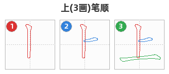 上笔顺分解图
