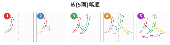 丛笔顺分解图