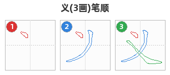 义笔顺分解图