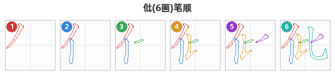仳笔顺分解图