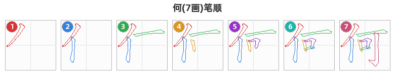 何笔顺分解图