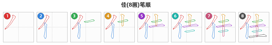 佳笔顺分解图