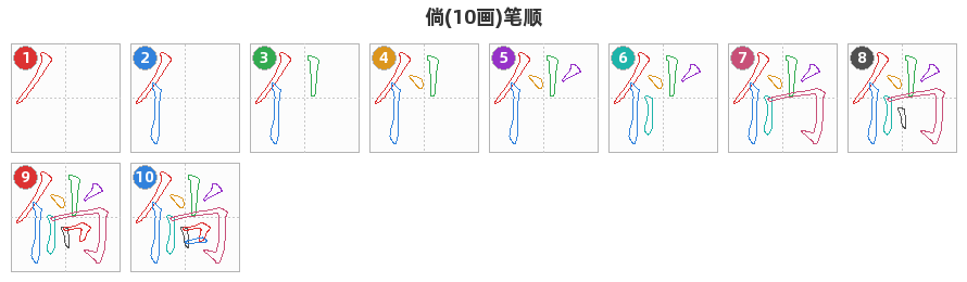 倘笔顺分解图