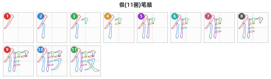 假笔顺分解图