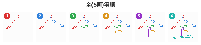 全笔顺分解图