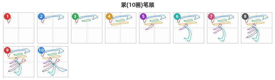 冡笔顺分解图