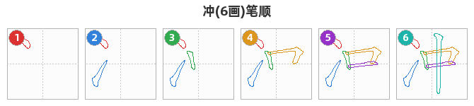 冲笔顺分解图