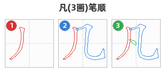 凡笔顺分解图