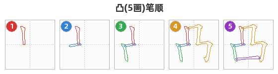 凸笔顺分解图