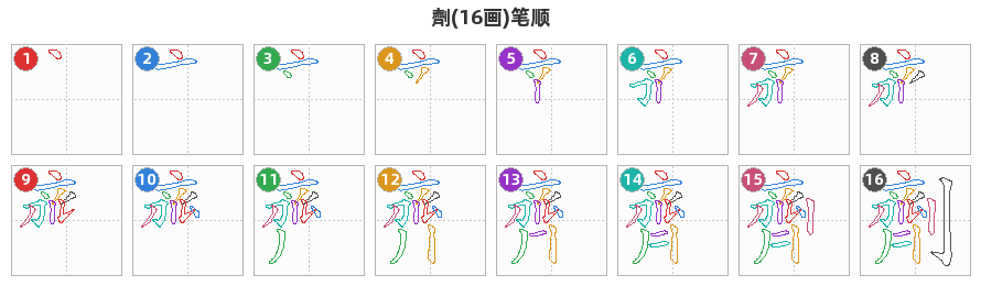 劑笔顺分解图