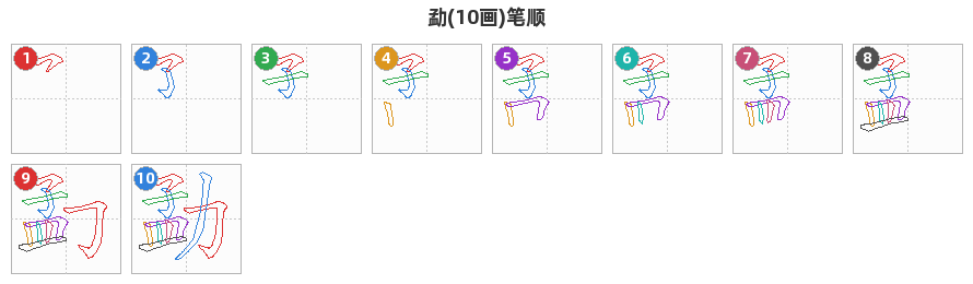 勐笔顺分解图