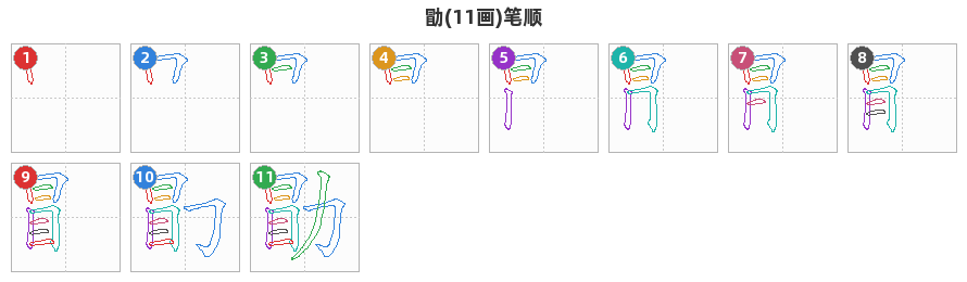 勖笔顺分解图