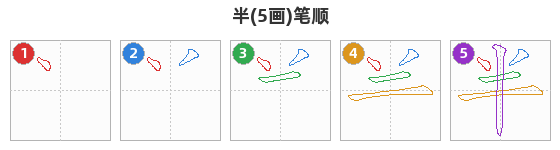 半笔顺分解图