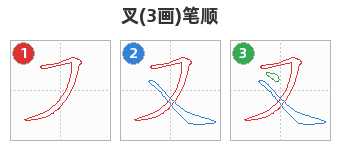 叉笔顺分解图