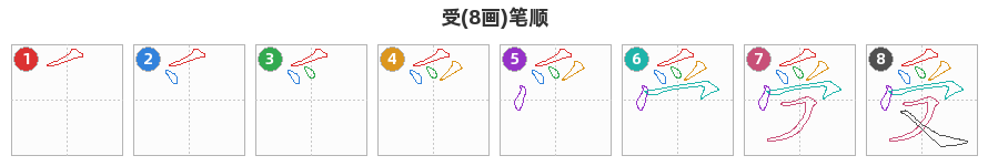 受笔顺分解图