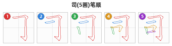 司笔顺分解图