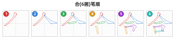 合笔顺分解图