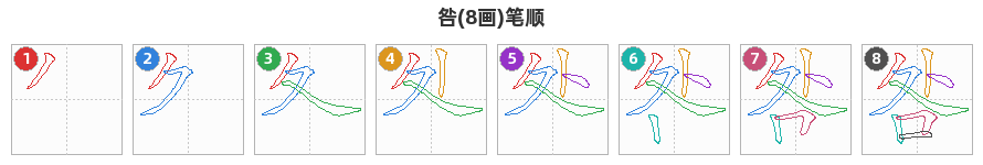 咎笔顺分解图