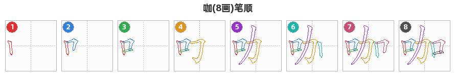 咖笔顺分解图