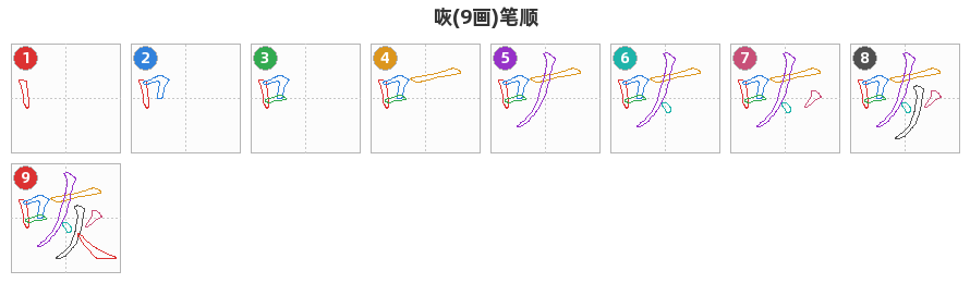 咴笔顺分解图