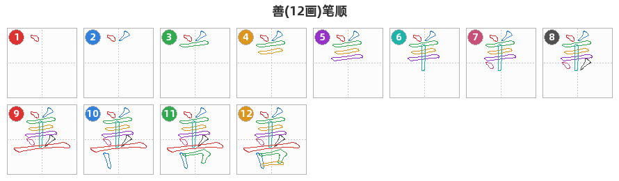 善笔顺分解图