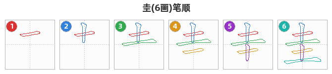 圭笔顺分解图