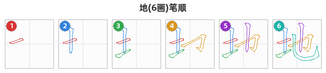 地笔顺分解图