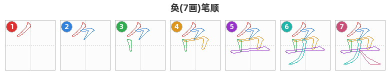 奂笔顺分解图