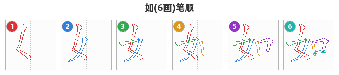 如笔顺分解图