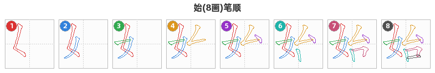 始笔顺分解图