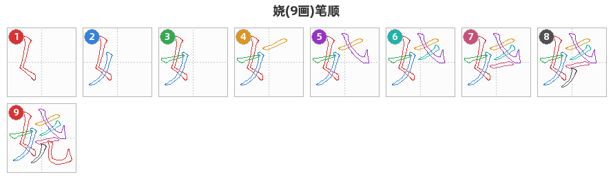 娆笔顺分解图