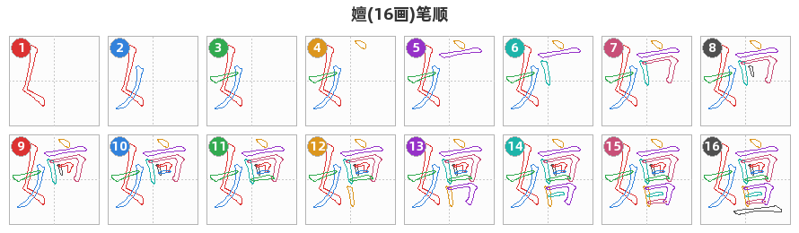 嬗笔顺分解图