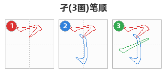 孑笔顺分解图