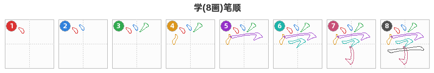 学笔顺分解图