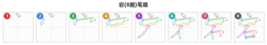 宕笔顺分解图