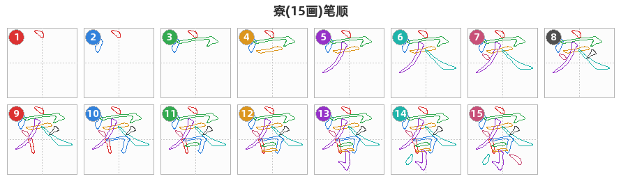 寮笔顺分解图