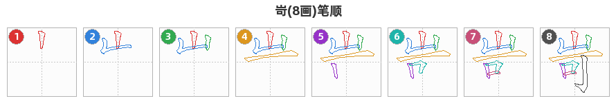 岢笔顺分解图