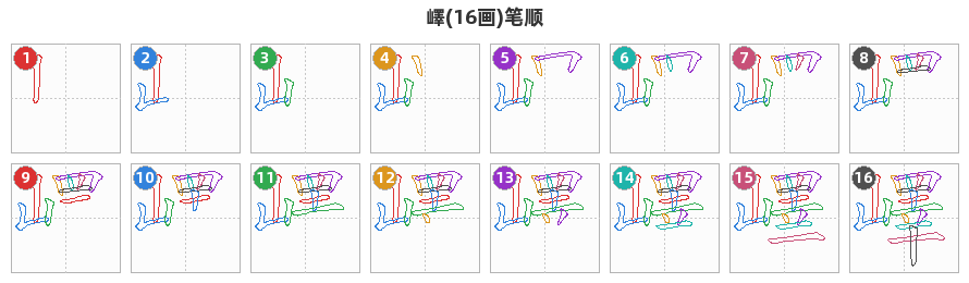 嶧笔顺分解图