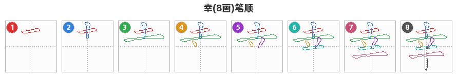 幸笔顺分解图