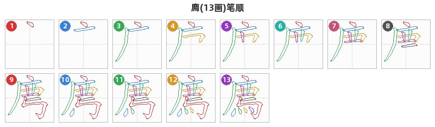廌笔顺分解图