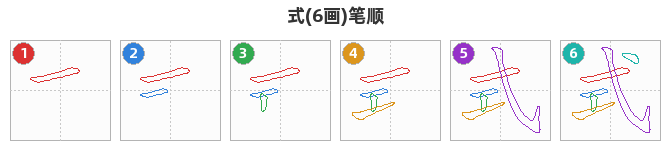 式笔顺分解图