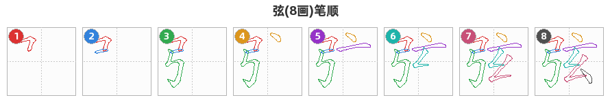 弦笔顺分解图