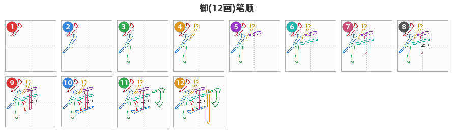 御笔顺分解图