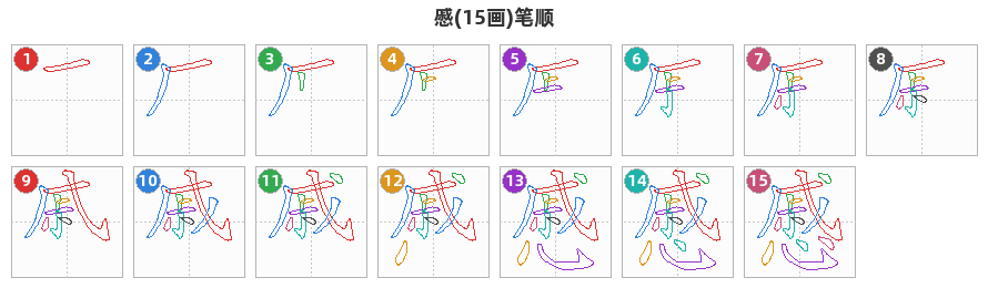 慼笔顺分解图