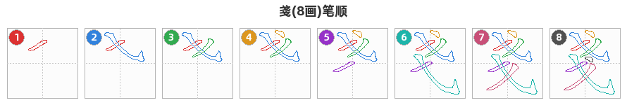戔笔顺分解图