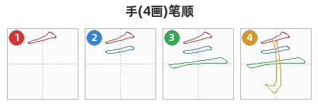 手笔顺分解图