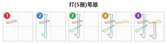 打笔顺分解图