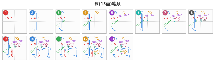 搞笔顺分解图