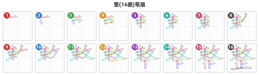 整笔顺分解图
