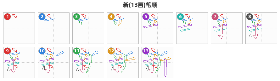 新笔顺分解图